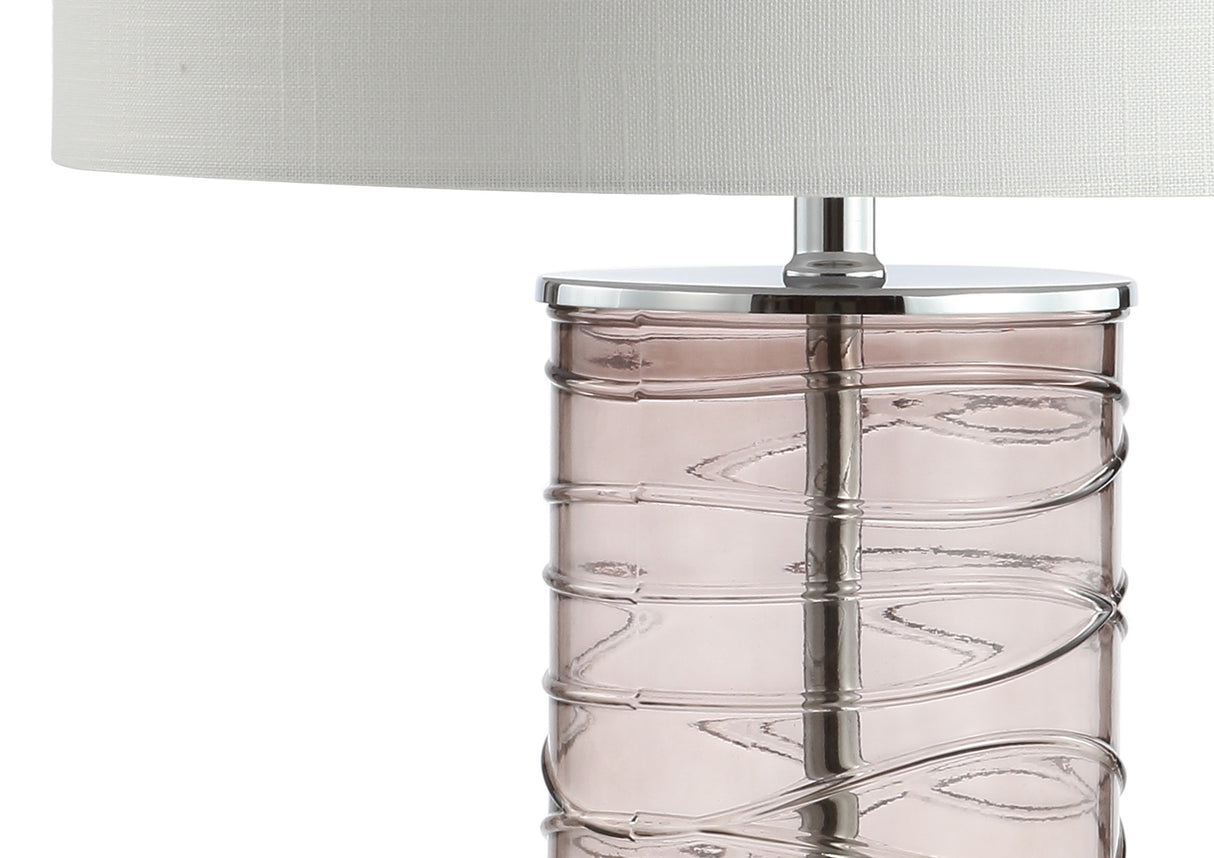 Cole Modern Fused Glass Cylinder LED Table Lamp-Set of 2