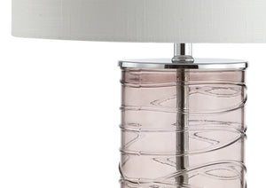 Cole Modern Fused Glass Cylinder LED Table Lamp-Set of 2
