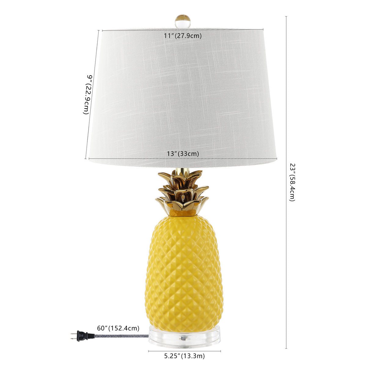 Pineapple Ceramic LED Table Lamp