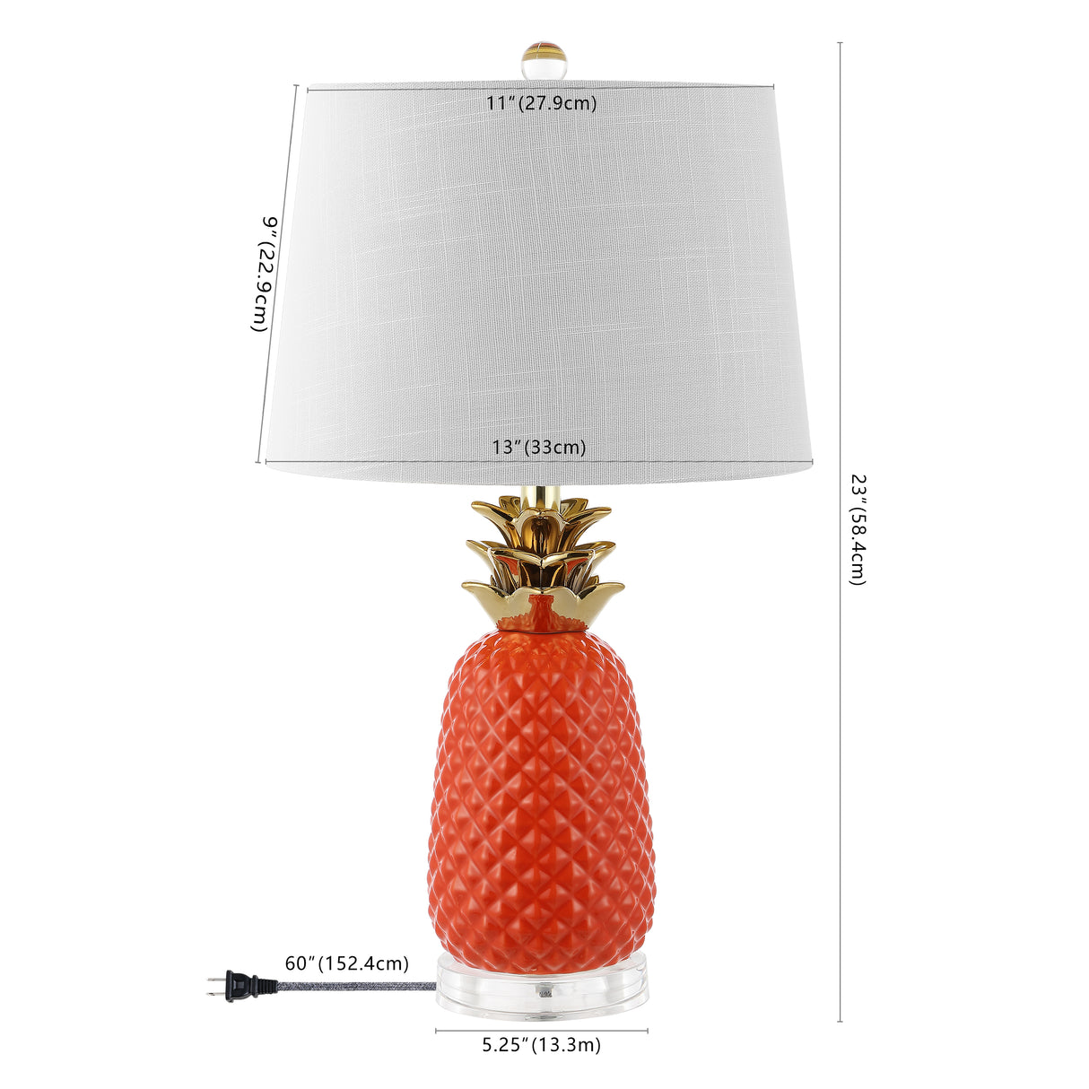 Pineapple Ceramic LED Table Lamp