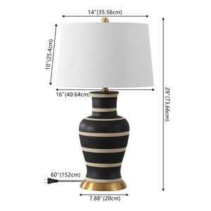 Julian Traditional Classic Ceramic Urn LED Table Lamp