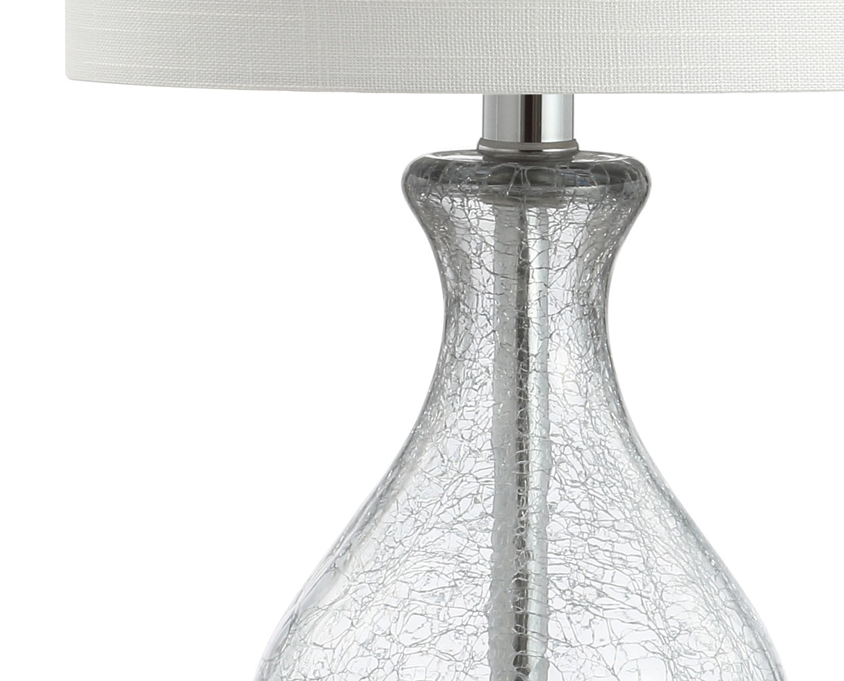 Playa Metal/Crackled Glass LED Table Lamp