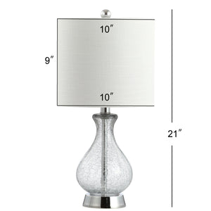Playa Metal/Crackled Glass LED Table Lamp