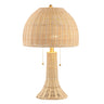 Joanie Woven Wicker Mid-Century Table Lamp