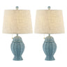 Margie Pair of Wicker Ginger-Jar Table Lamps