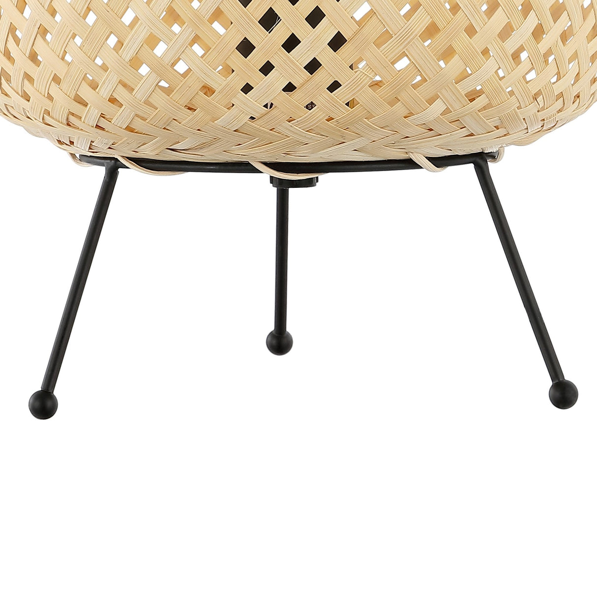 Palma Bohemian Rustic Iron/Rattan LED Mini Table Lamp with Smart Bulb