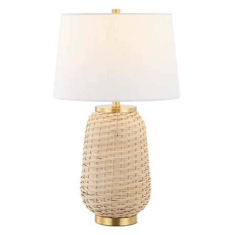 Seagrass Table Lamp with Linen Shade