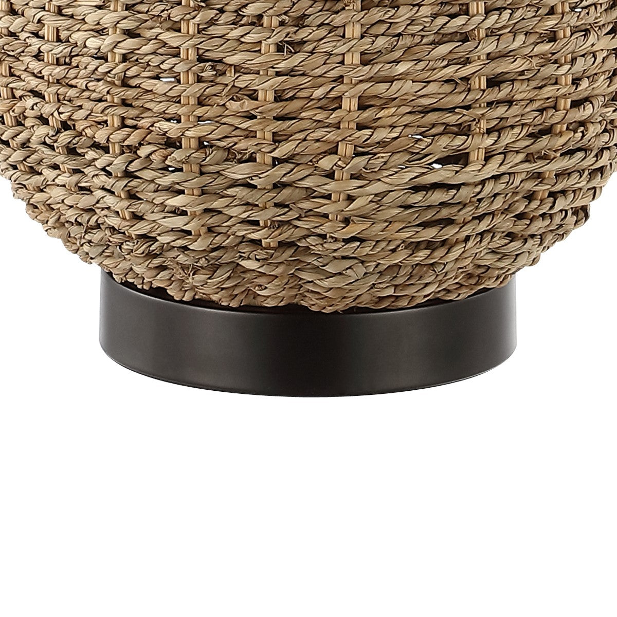 Seagrass Table Lamp with Linen Shade