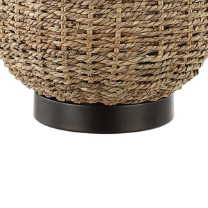 Seagrass Table Lamp with Linen Shade