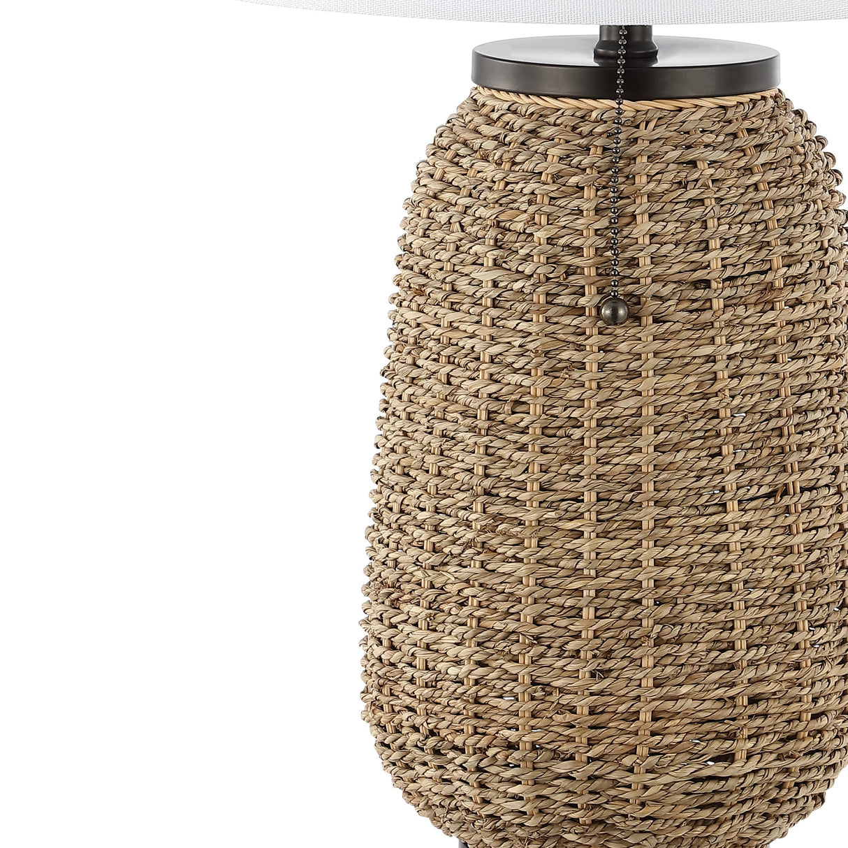Seagrass Table Lamp with Linen Shade