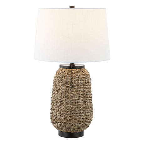 Seagrass Table Lamp with Linen Shade
