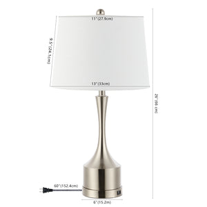 Cooper Classic French Country Iron LED Table Lamp with USB Charging Port-Set of 2