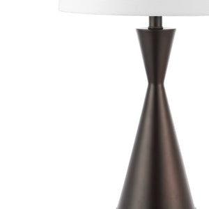 Colton French Country Farmhouse Iron LED Table Lamp with USB Charging Port-Set of 2