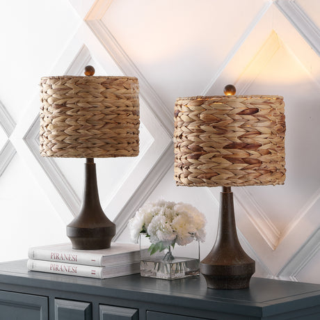 Theodore-Rustic-Farmhouse-Handwoven-Water-Hyacinth/Resin-LED-Table-Lamp-Table-Lamps