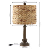 Leona Set of 2 Bohemian Rattan & Resin Table Lamps