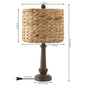 Leona Set of 2 Bohemian Rattan & Resin Table Lamps