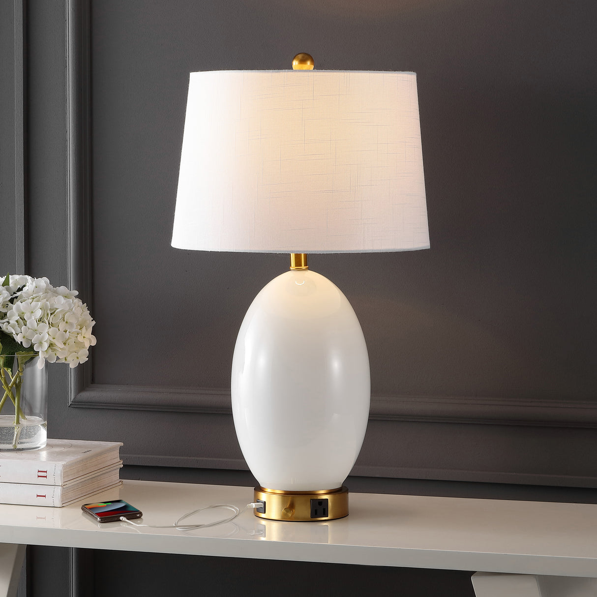 Reese-1-Outlet-Contemporary-Style-Iron/Glass-LED-Table-Lamp-with-USB-Charging-Port-Table-Lamps