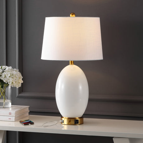 Reese-1-Outlet-Contemporary-Style-Iron/Glass-LED-Table-Lamp-with-USB-Charging-Port-Table-Lamps
