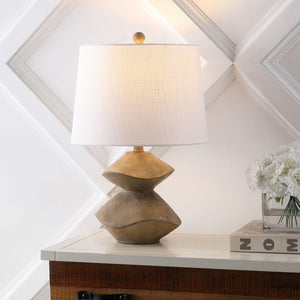 Laken-Minimalist-Coastal-Resin/Iron-2-Stack-Cairn-LED-Table-Lamp-Table-Lamps
