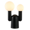 Leif 2-Light Modern Mid-Century Resin/Iron/Frosted Glass Nordic Cactus LED Table Lamp