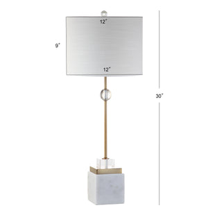 Dawson Marble/Crystal LED Table Lamp - Set of 2