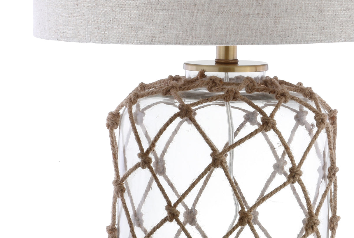 Mer Glass and Rope LED Table Lamp