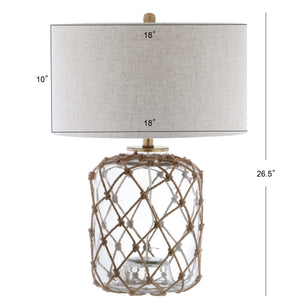 Mer Glass and Rope LED Table Lamp