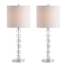 Cary Modern Stacked Crystal/Metal LED Table Lamp