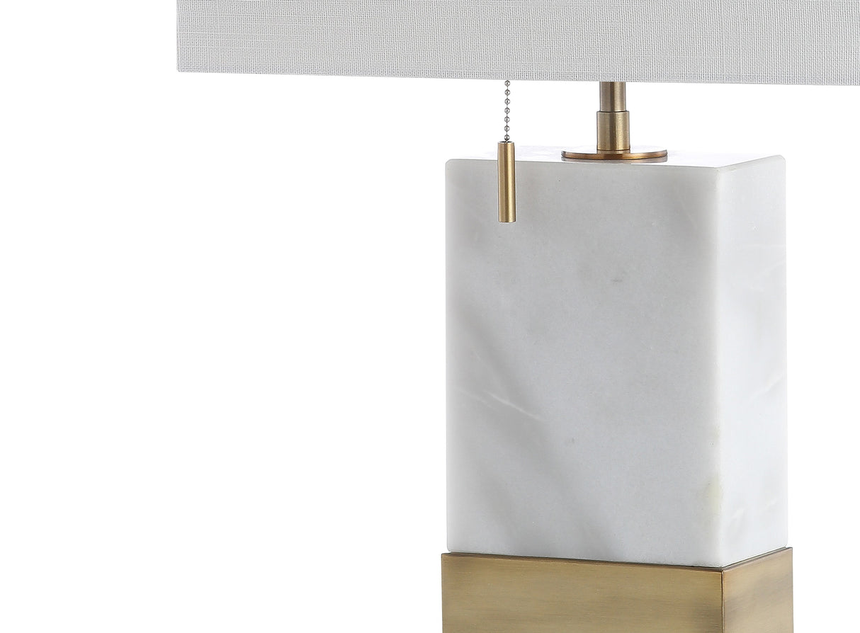 Trevor Marble/Iron Gold Modern Console LED Table Lamp