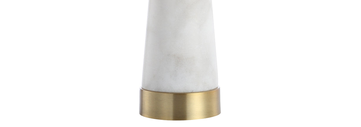 Travis Marble/Iron Gold Modern Column LED Table Lamp