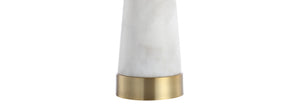 Travis Marble/Iron Gold Modern Column LED Table Lamp