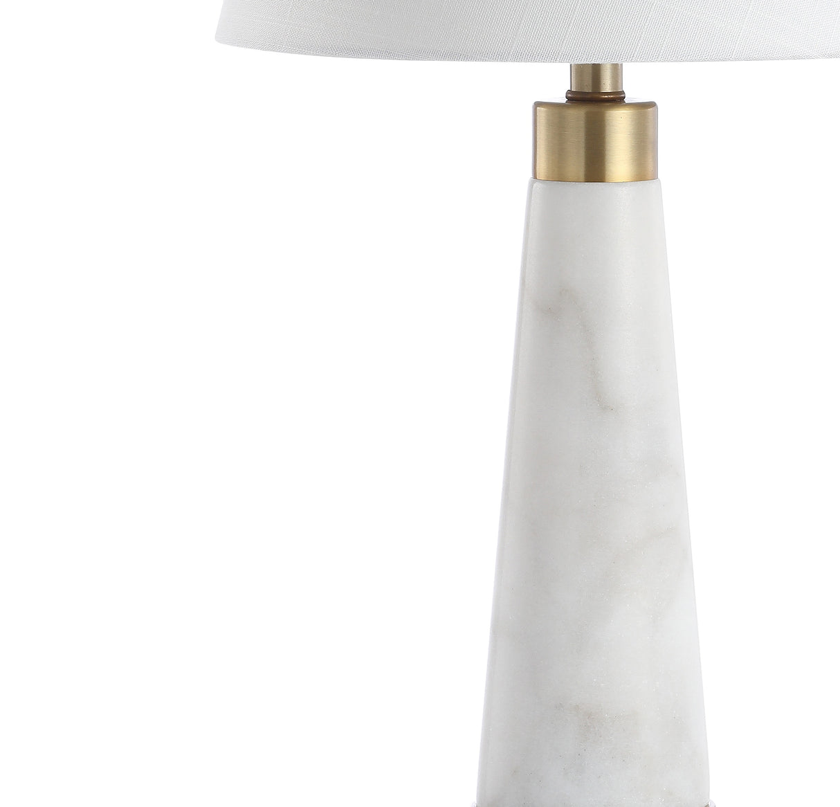 Travis Marble/Iron Gold Modern Column LED Table Lamp
