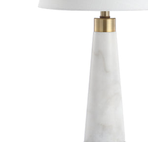 Travis Marble/Iron Gold Modern Column LED Table Lamp