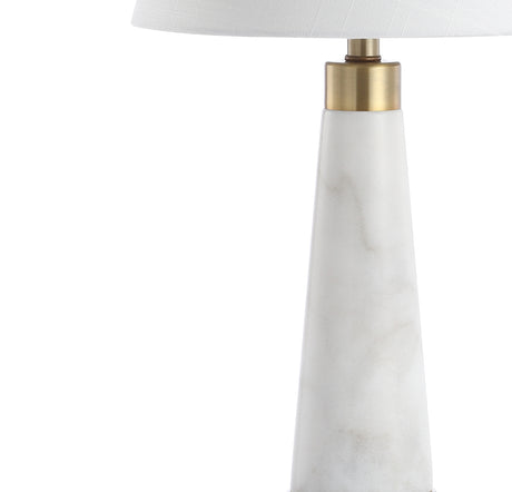 Travis Marble/Iron Gold Modern Column LED Table Lamp