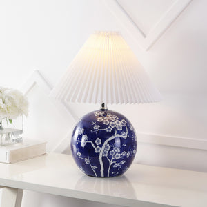 Shishen-Cottage-Classic-Chinoiserie-Ceramic-Orb-LED-Table-Lamp-with-Pleated-Shade-Table-Lamps
