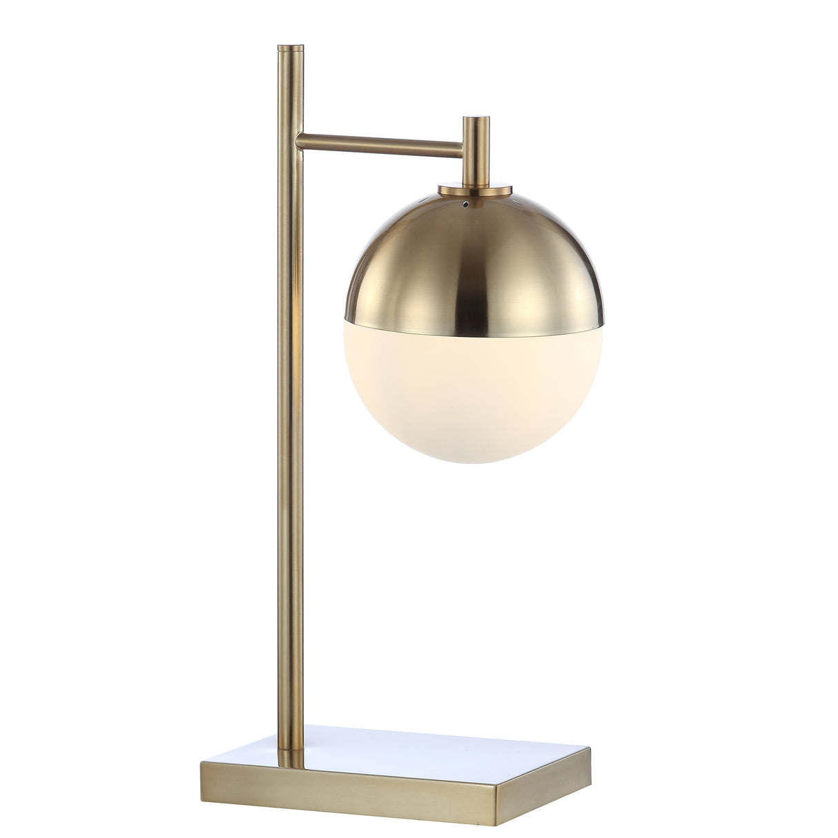 Marcel Iron/Glass Art Deco Mid-Century Globe LED Table Lamp