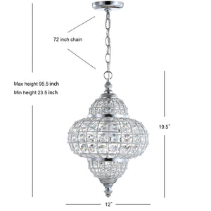 Juliette Crystal/Metal LED Pendant Pendant