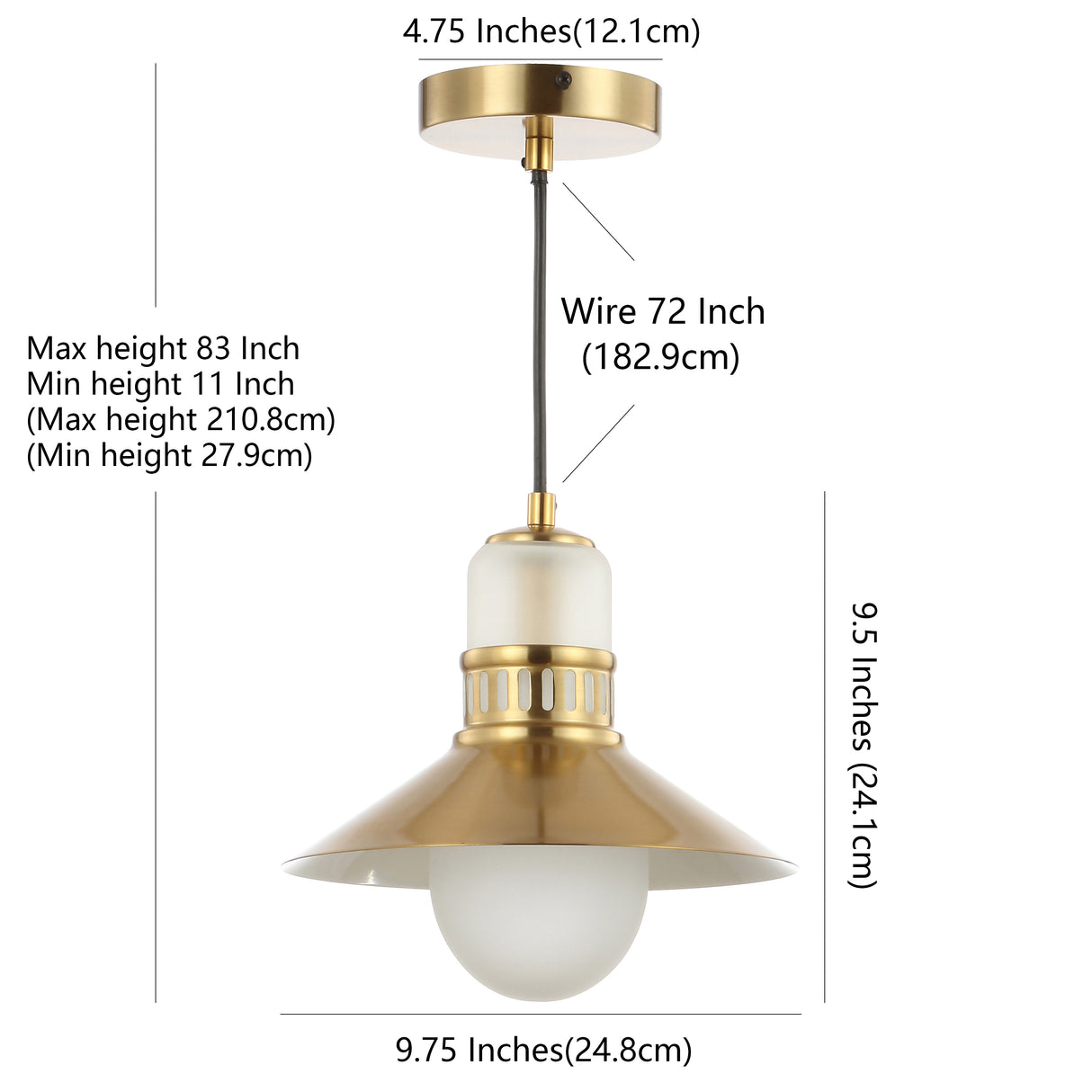 Colin Adjustable Iron/Glass Retro Hurricane LED Pendant