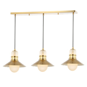 Colin-Adjustable-Iron/Glass-Retro-Hurricane-Triple-Linear-LED-Pendant-Pendants