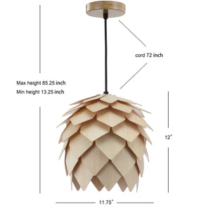 Simon Pinecone Wood LED Pendant