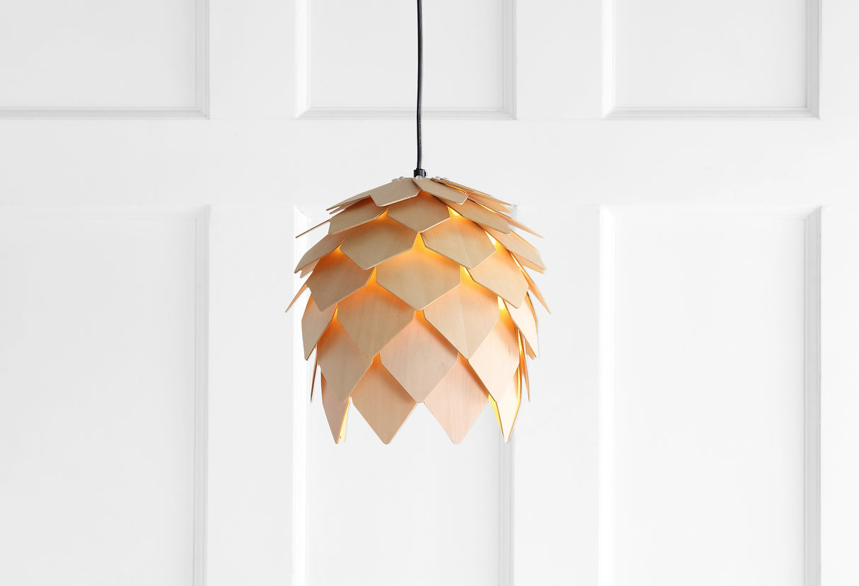 Simon Pinecone Wood LED Pendant
