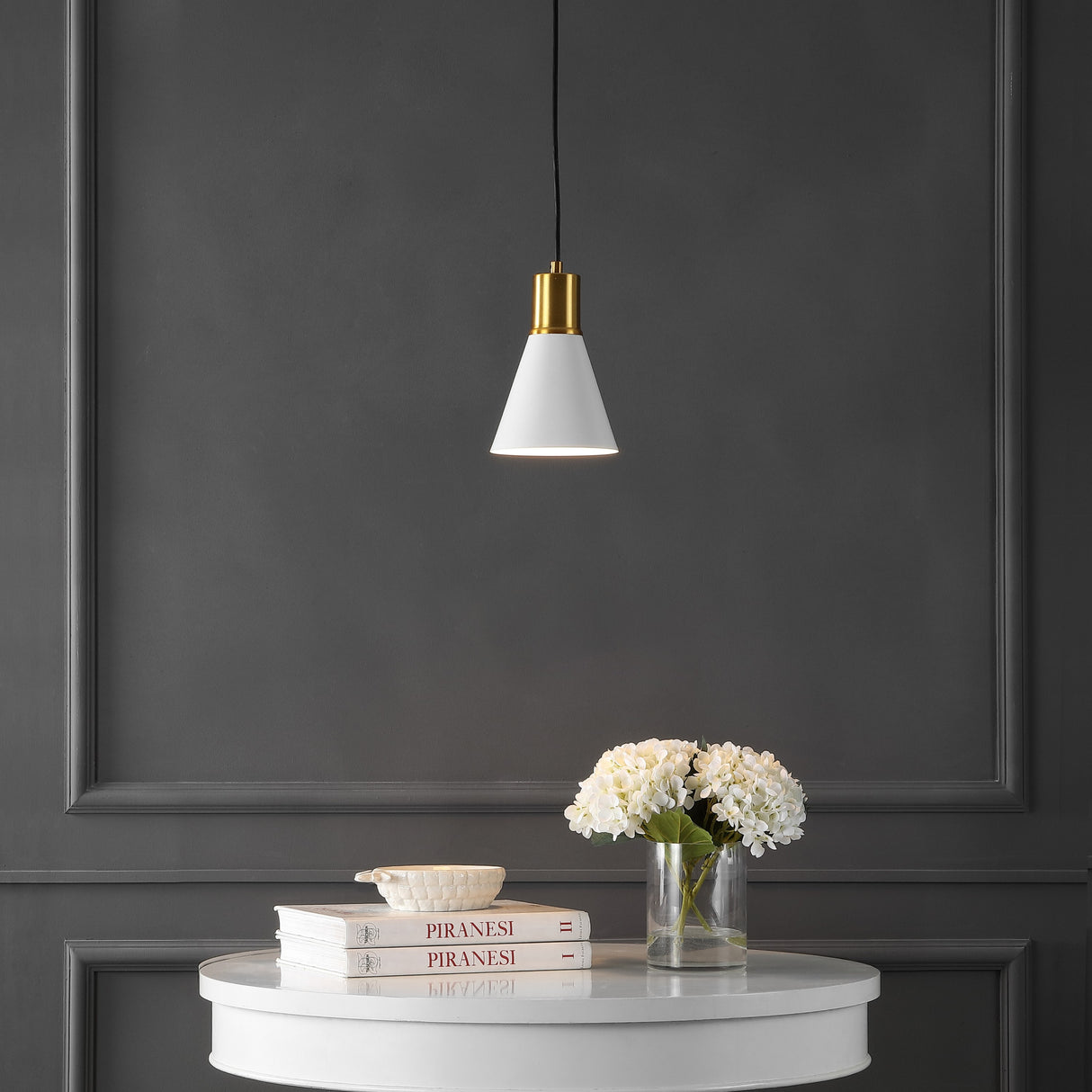 Apollo 1-Light Mid-Century Modern Iron LED Pendant