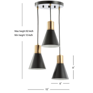 Apollo 3-Light Metal Cluster LED Pendant