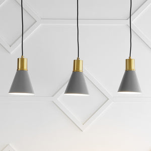 Apollo 3-Light Mid-Century Modern Iron Adjustable Linear LED Pendant
