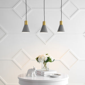 Apollo 3-Light Mid-Century Modern Iron Adjustable Linear LED Pendant