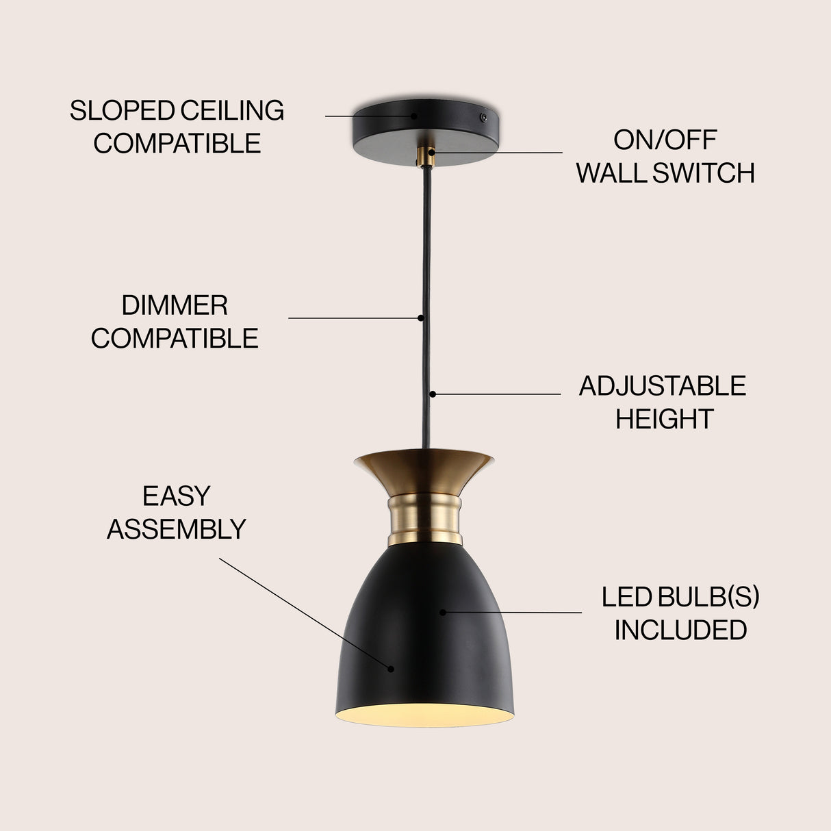 Edison Metal LED Pendant