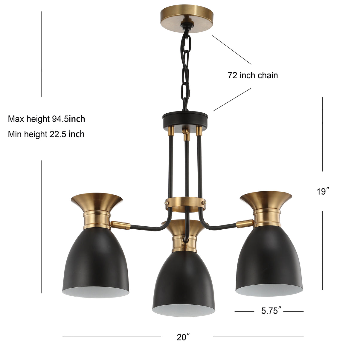 Middleton 3-Light Metal LED Chandelier
