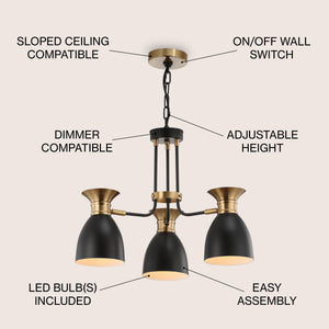 Middleton 3-Light Metal LED Chandelier