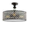 Elise-3-Light-Crystal/Metal-Drum-Semi-Flush-Mount-Flush-Mounts