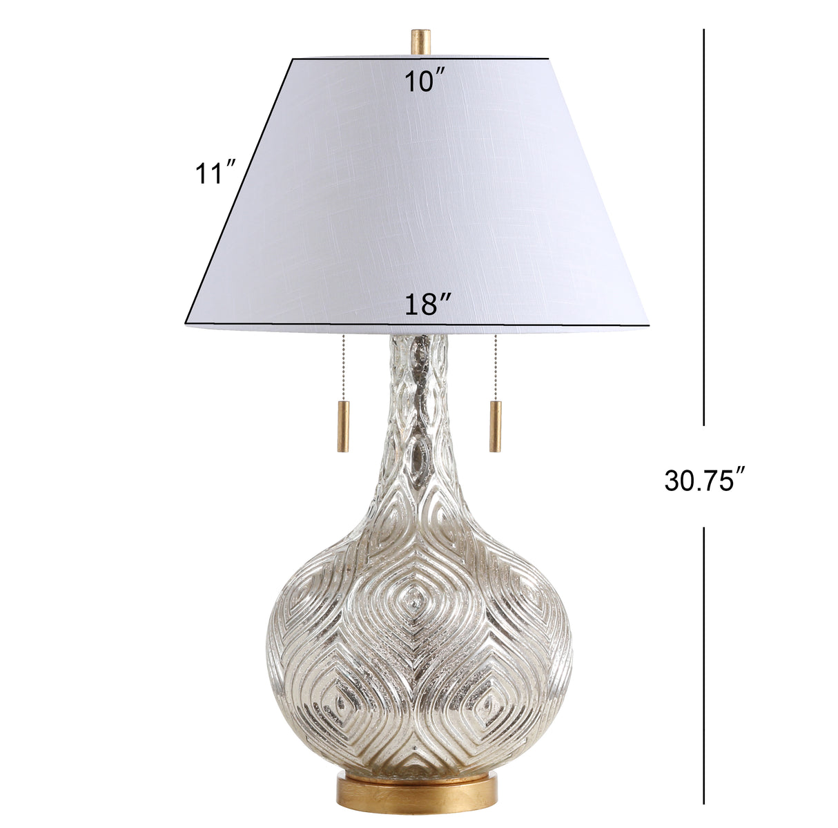 Highland Gourd Glass LED Table Lamp